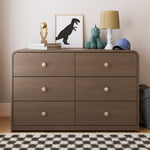 santos hazelnut 6 drawer dresser in kids room