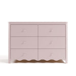 Storkcraft Casablanca blush 6 drawer dresser front view
