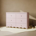 Storkcraft Casablanca blush 6 drawer dresser in nursery