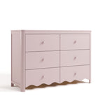 Storkcraft Casablanca blush 6 drawer dresser angle view