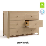Storkcraft Casablanca driftwood 6 drawer dresser GGG and PTPA certifications callout
