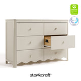 Storkcraft Casablanca frosted oat 6 drawer dresser GGG and PTPA certifications callout