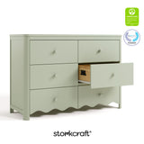 Storkcraft Casablanca sage 6 drawer dresser GGG and PTPA certifications callout
