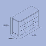 Storkcraft Casablanca 6 drawer dresser dimensions
