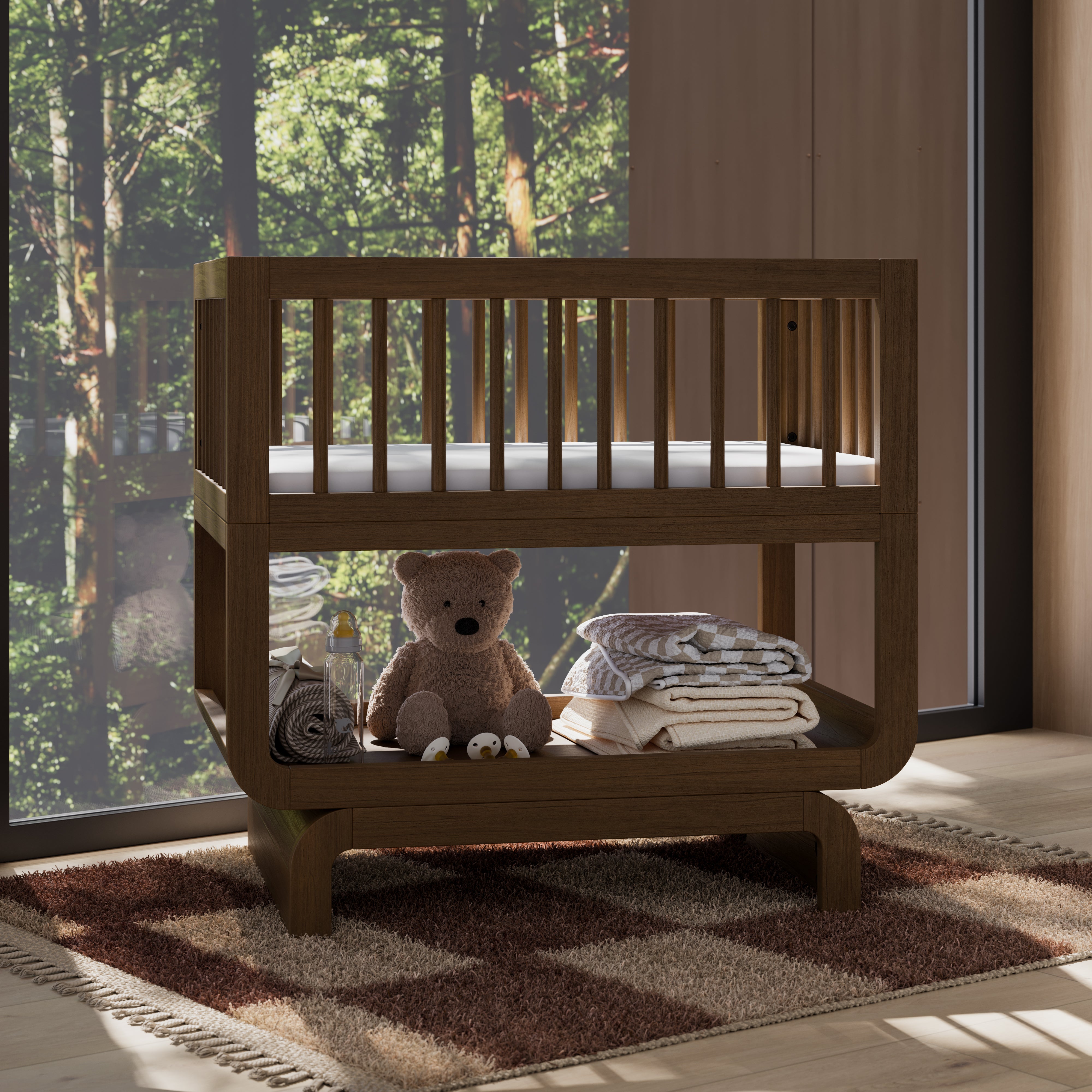 Santorini hazelnut bassinet in nursery