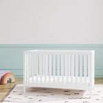 storkcraft hillcrest white crib in nursery