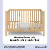 Hillcrest natural crib toddler bed conversion callout
