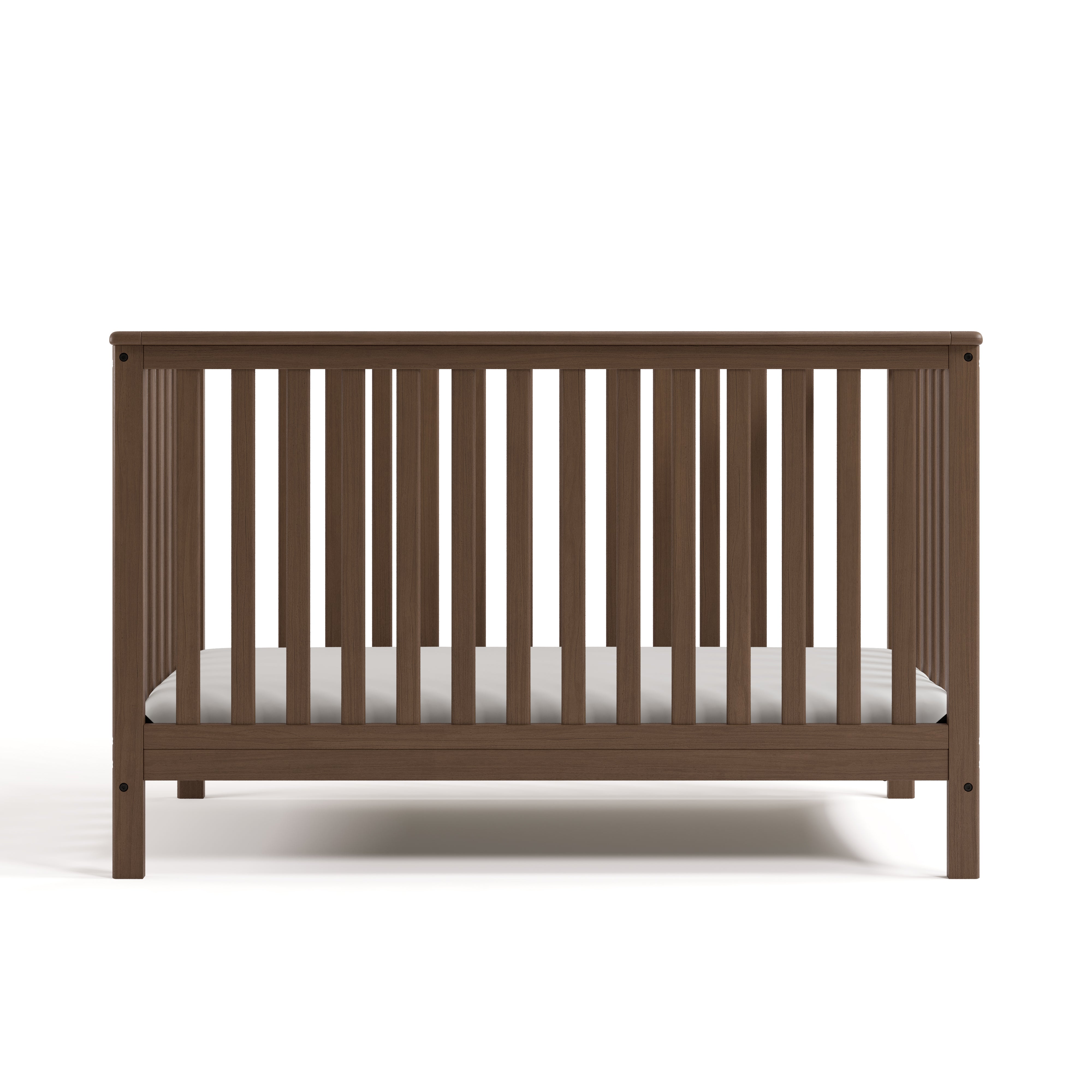 Hillcrest hazelnut crib front view