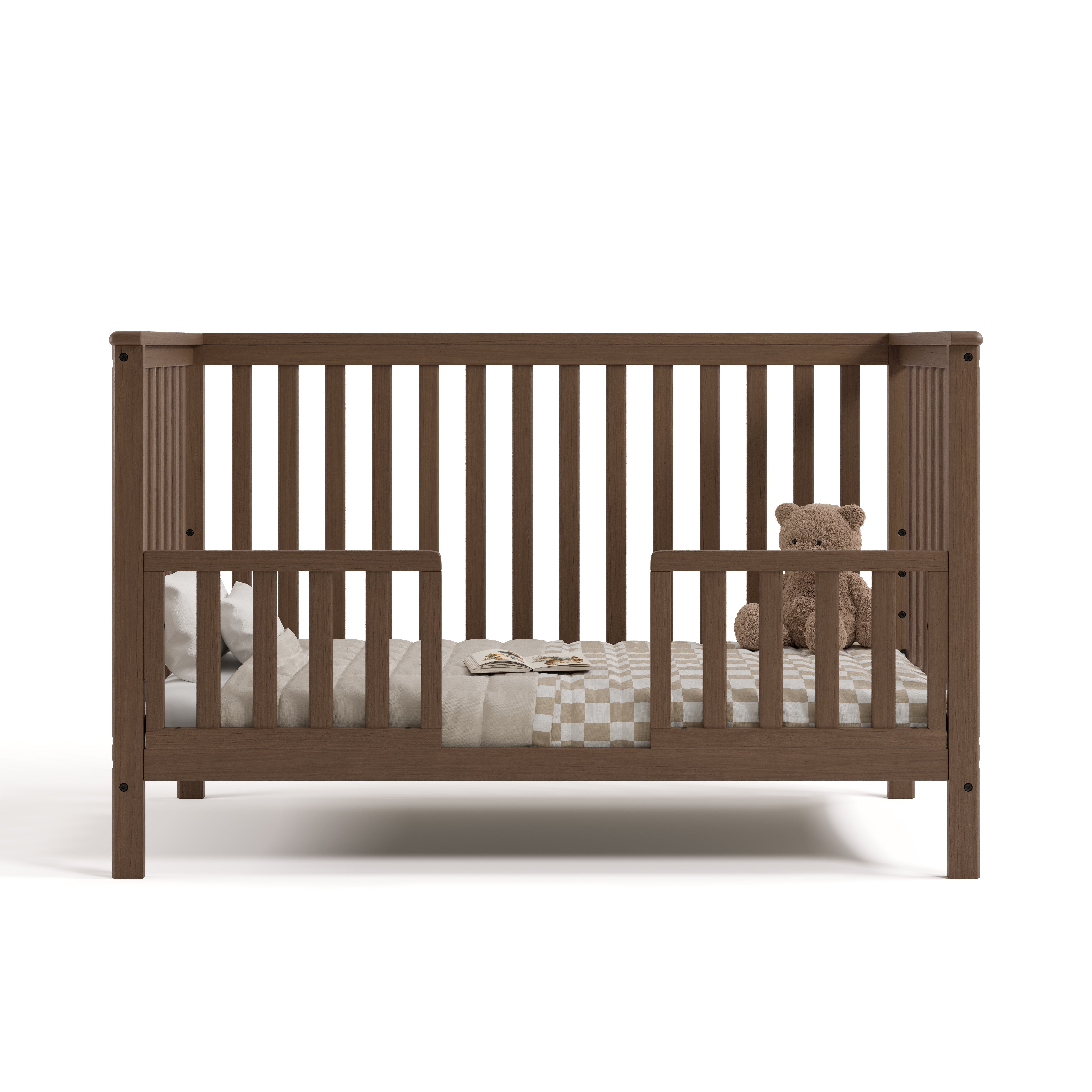 Hillcrest hazelnut crib toddler bed conversion