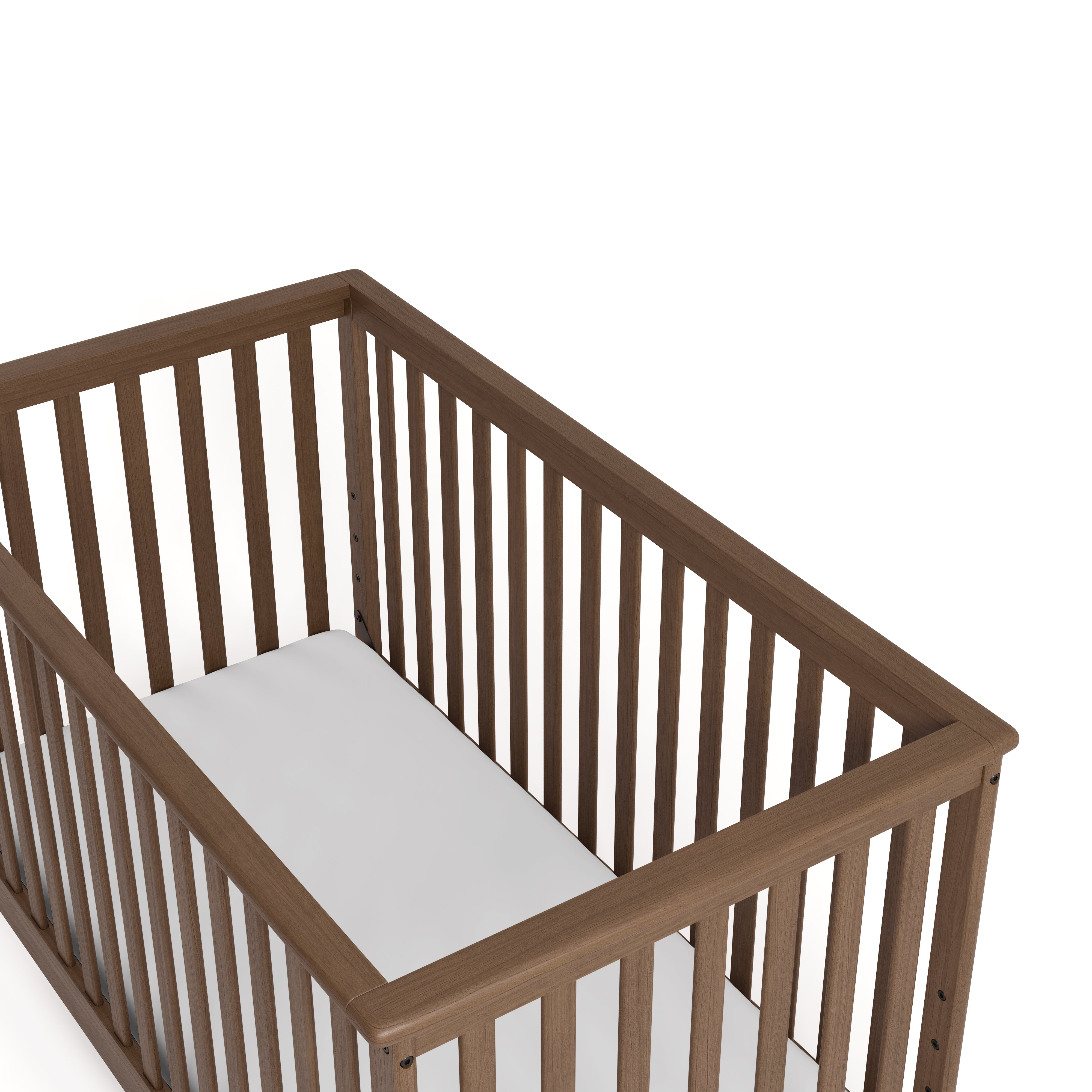 Hillcrest hazelnut crib top view