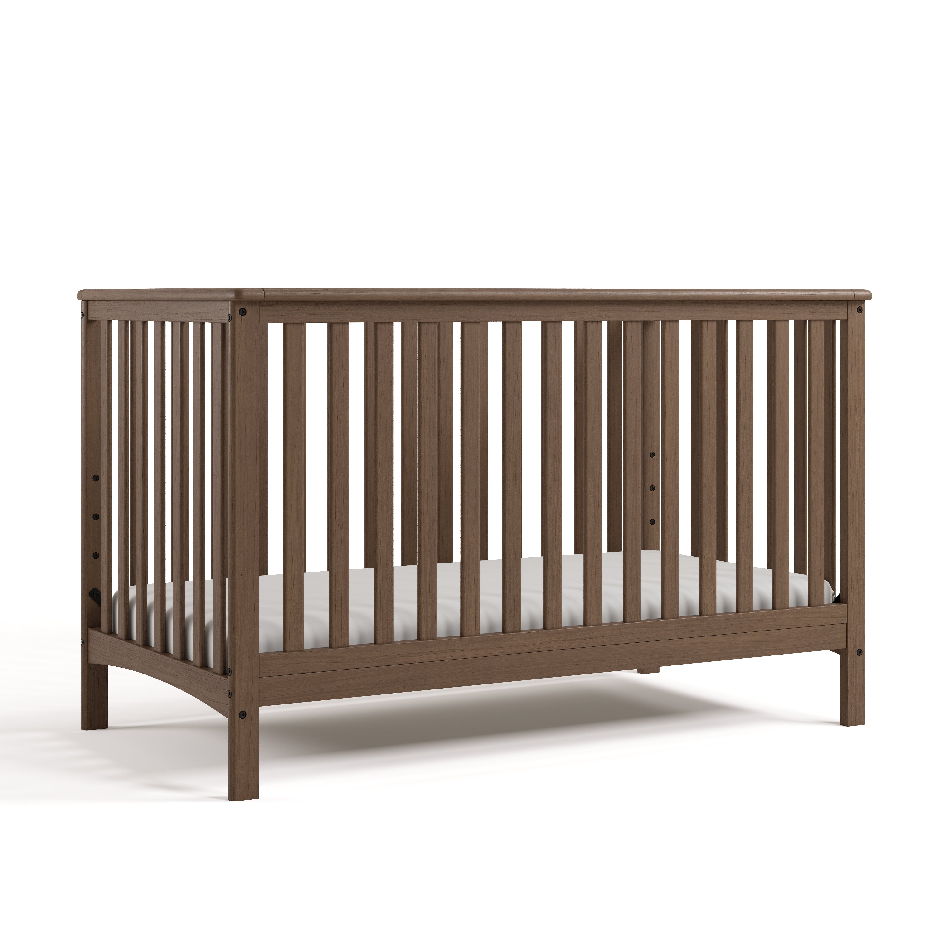 Hillcrest hazelnut crib angle view