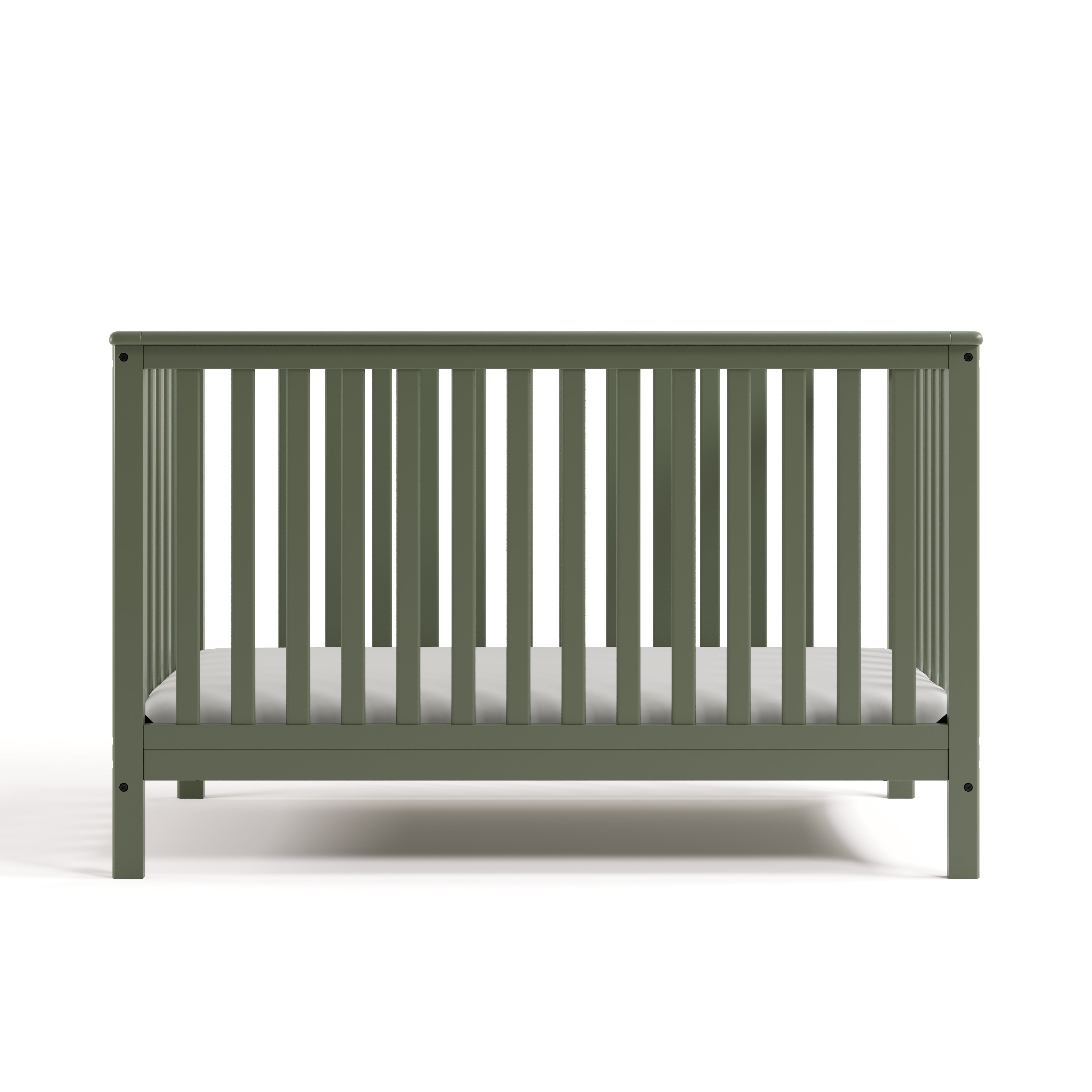 Hillcrest olive crib front view