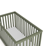 Hillcrest olive crib top view
