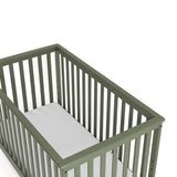 Hillcrest olive crib top view