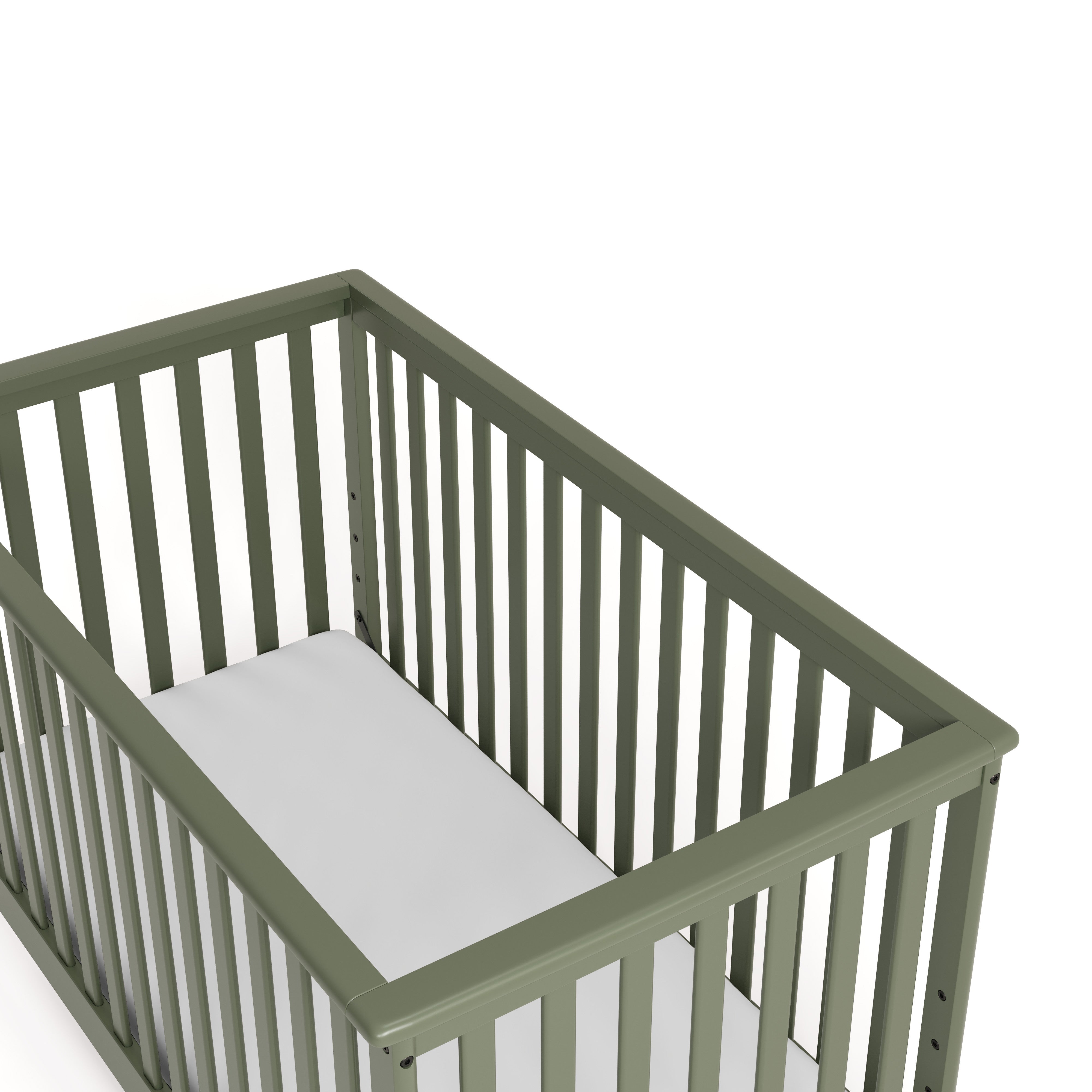 Hillcrest olive crib top view