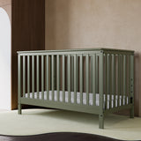Hillcrest olive crib in nursery