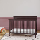 storkcraft horizon espresso crib in nursery