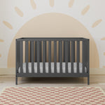 storkcraft sunset gray crib in nursery