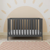 storkcraft sunset gray crib in nursery