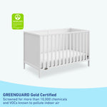 graco theo white crib GREENGUARD Gold Certified callout