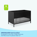 graco theo black crib GREENGUARD Gold Certified callout