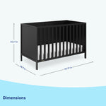 graco theo black crib toddler bed dimensions callout