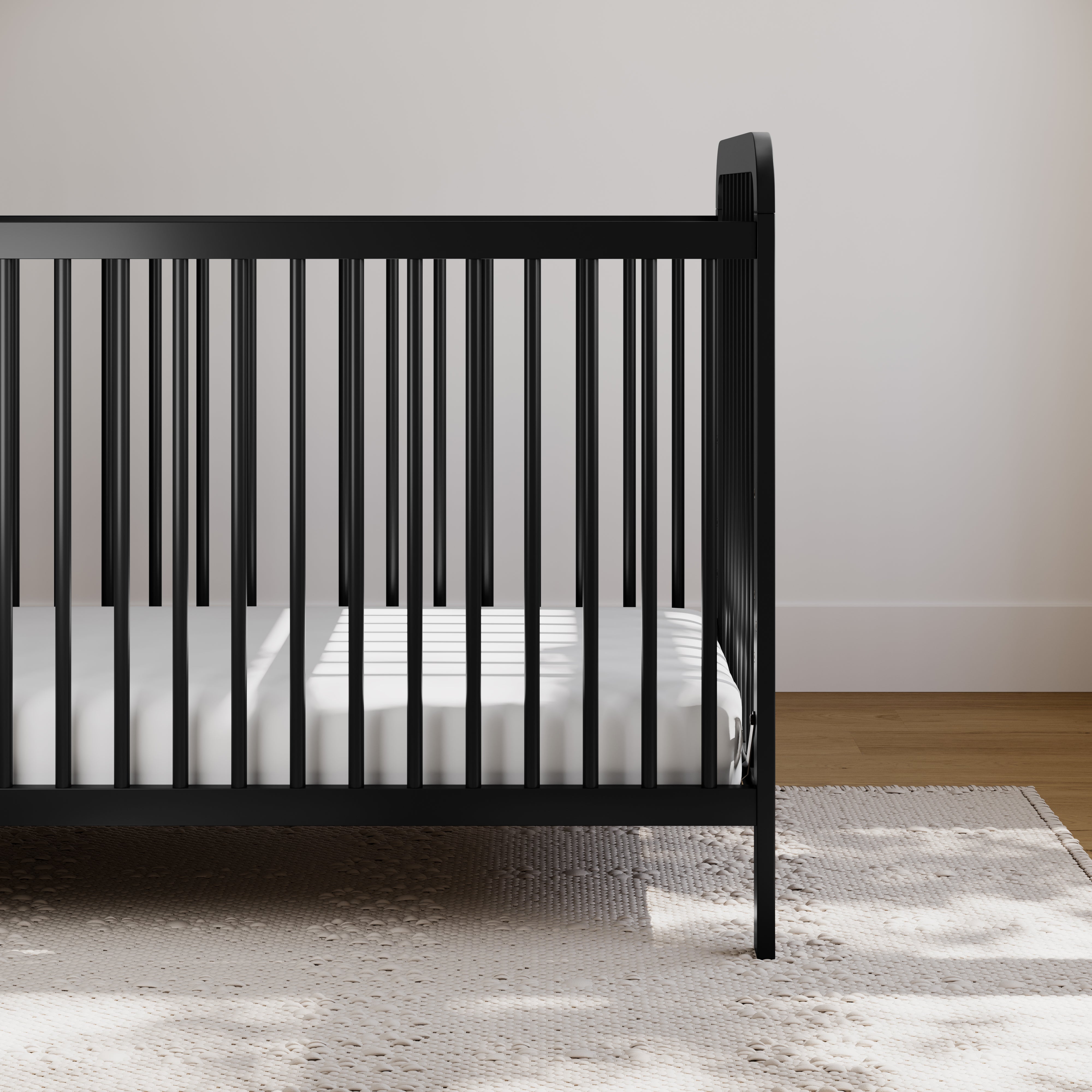 storkcraft pasadena black crib in nursery