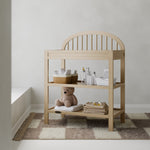Olivia driftwood changing table in a nursery