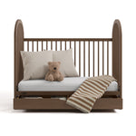 Olivia hazelnut crib with drawer converted to daybed