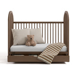 Olivia hazelnut crib with drawer converted to daybed