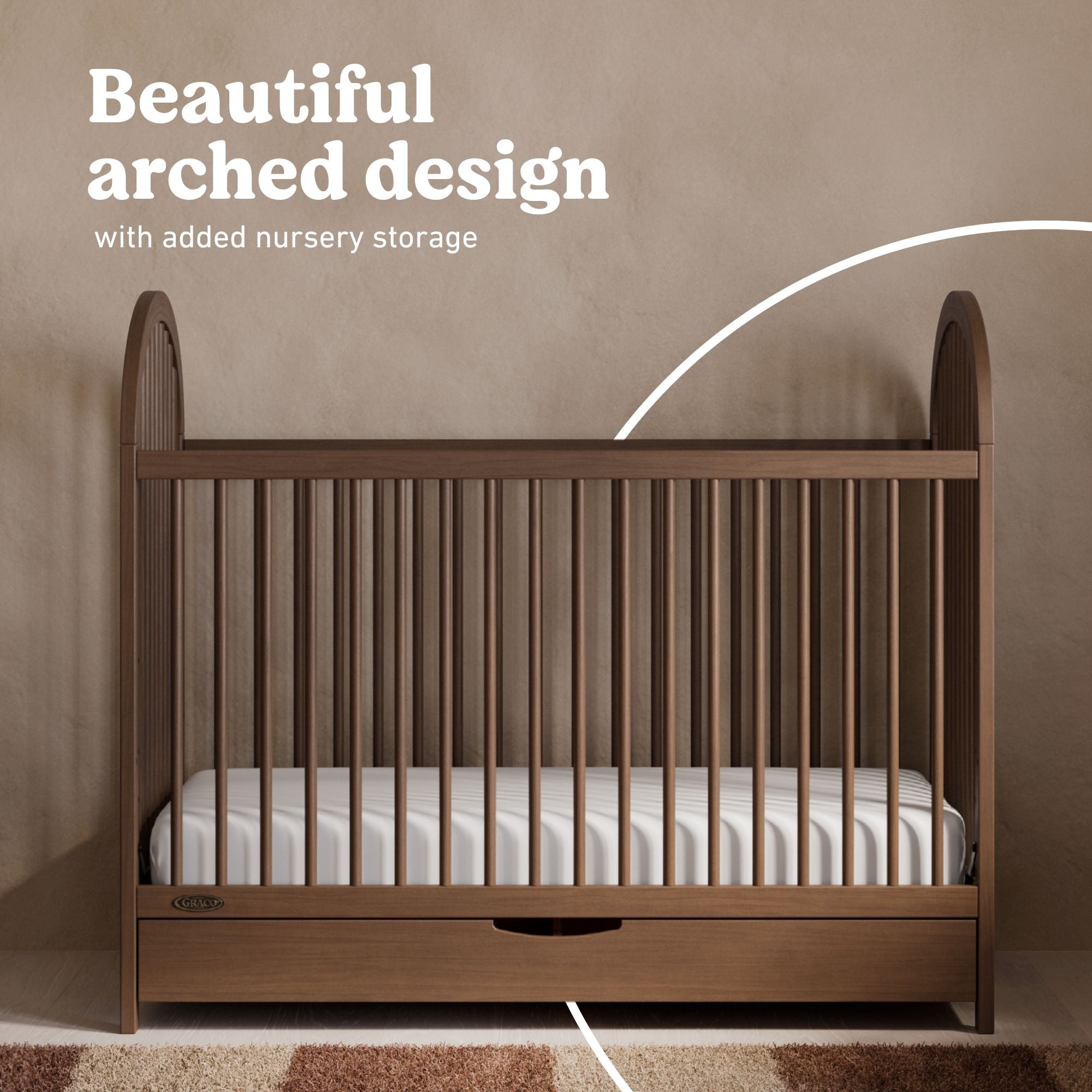 Olivia hazelnut crib style callout