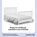 solstice white crib full-size bed conversion callout