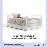 morningside white crib full-size bed conversion callout
