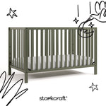 morningside olive crib with black doodles overlaid on image