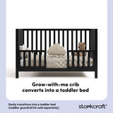 morningside black crib toddler bed conversion callout