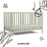 morningside sage crib with black doodles overlaid on image