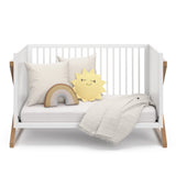 white with vintage driftwood crib, daybed conversion