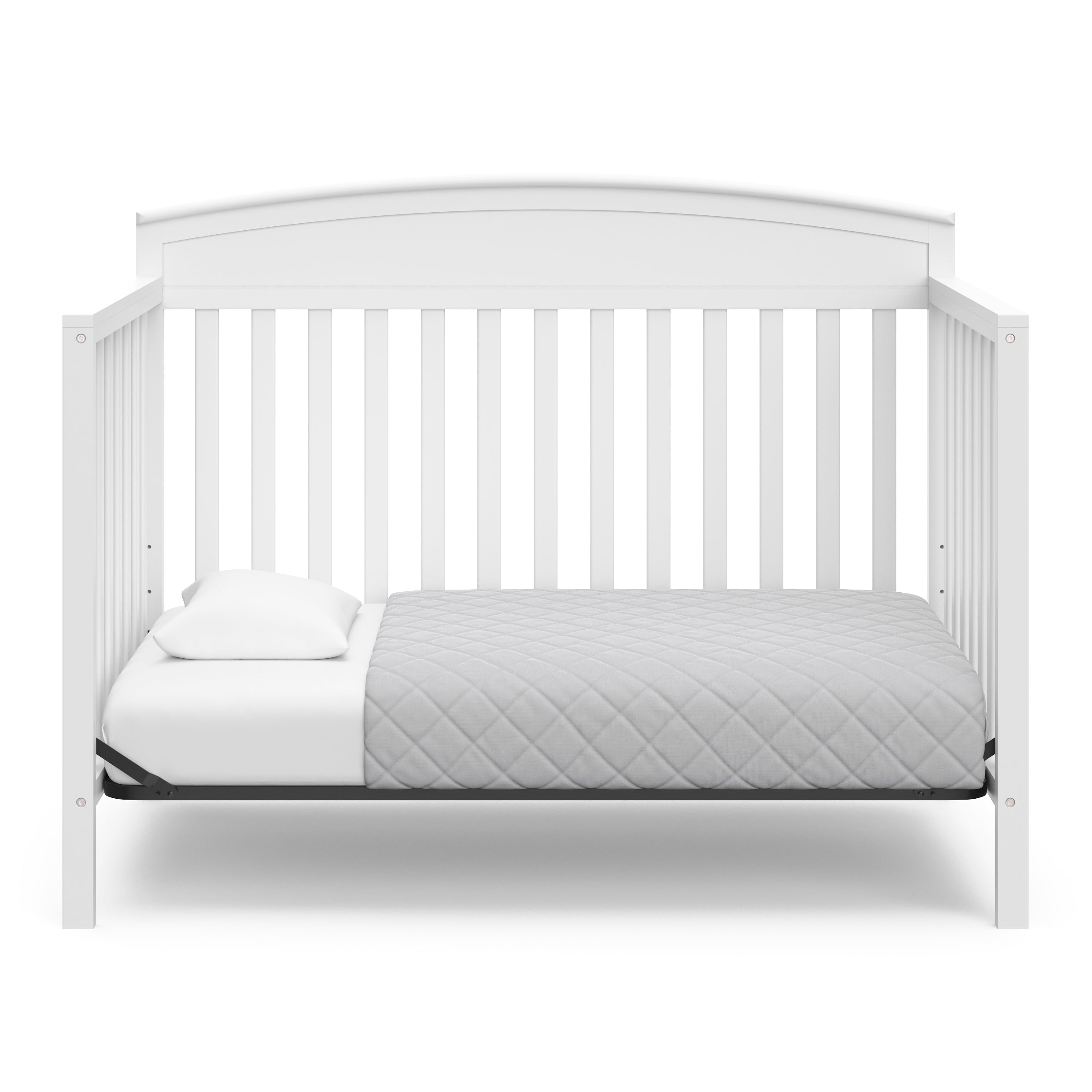 graco benton white crib toddler bed conversion without guardrails