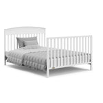 graco benton white crib full-size bed conversion with footboard
