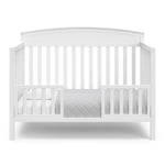 graco benton white crib toddler bed conversion with two guardrails