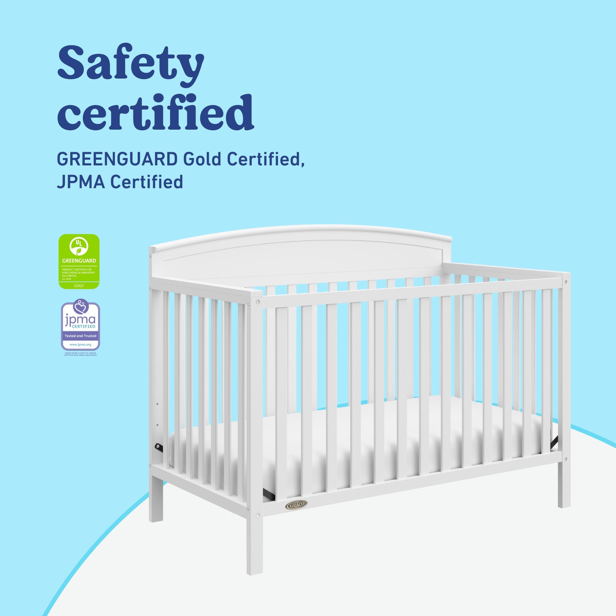 Benton white crib certifications callout