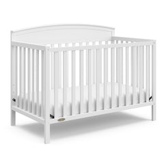 graco benton white crib angle view