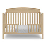 graco benton driftwood crib toddler bed conversion with two guardrails