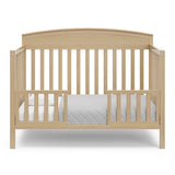 graco benton driftwood crib toddler bed conversion with two guardrails