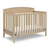 graco benton driftwood crib angle view