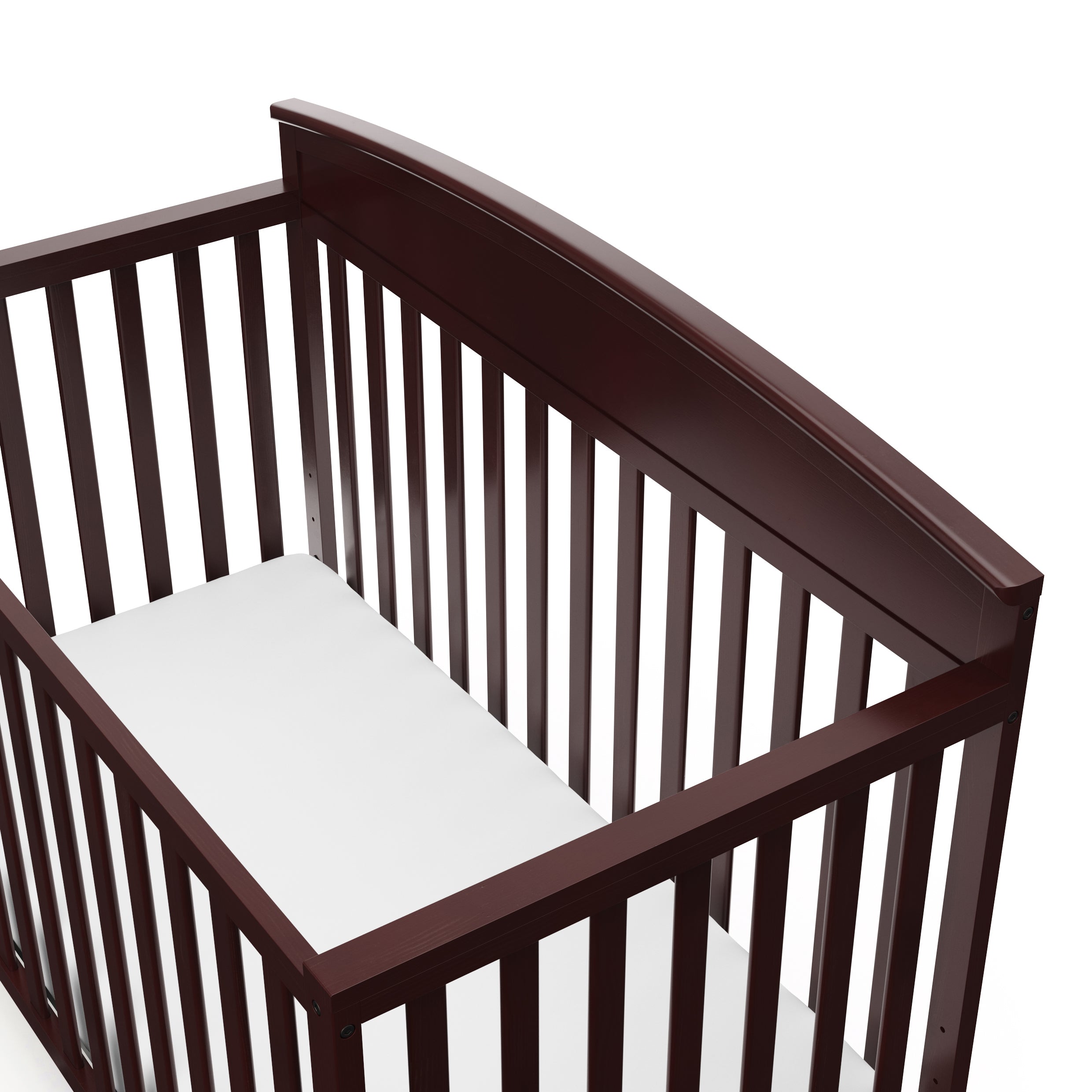 graco benton espresso crib top view