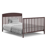 graco benton espresso crib full-size bed conversion with footboard