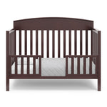 graco benton espresso crib toddler bed conversion with two guardrails