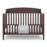 graco benton espresso crib toddler bed conversion with two guardrails