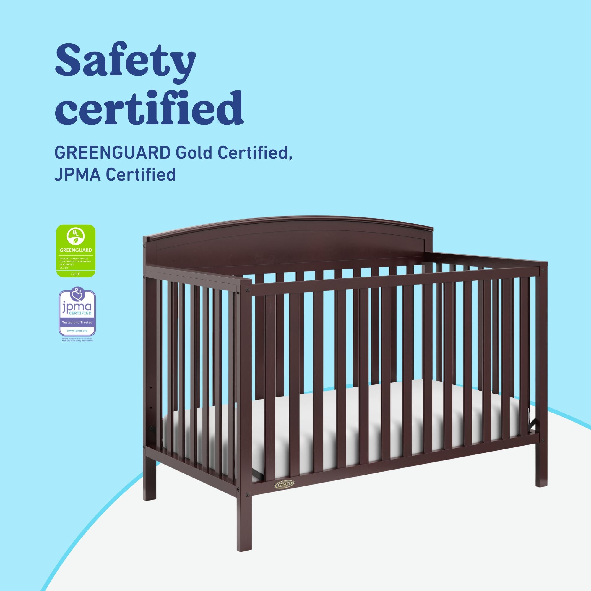 Benton espresso crib certifications callout
